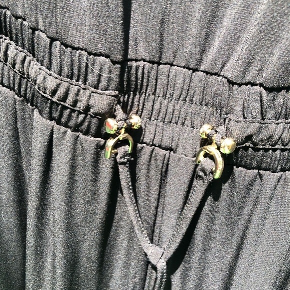 Ivanka Trump black sleeveless jumpsuit jumpsuit size large jogger look ankle - Picture 6 of 16